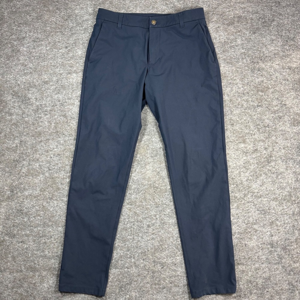 Lululemon Commission Pant Mens 31 Classic Navy Blue Warpstreme Chino Athleisure
